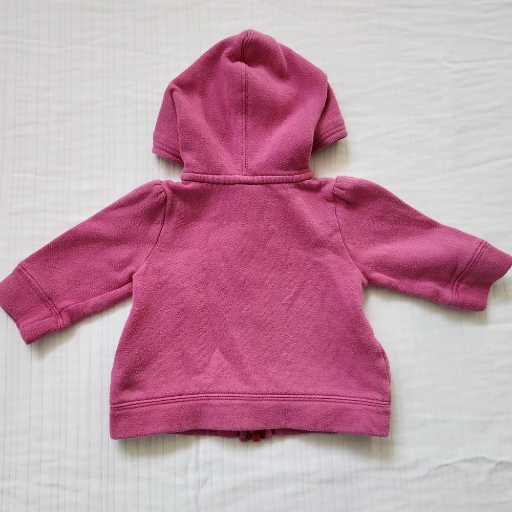 Gymboree Pink Hoodie with White Flower 6-12 Months